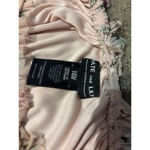 Kate & Lily Floral Maxi Dress Tiered 14W Cottage Prairy Core Romantic Chiffon - Picture 6 of 8